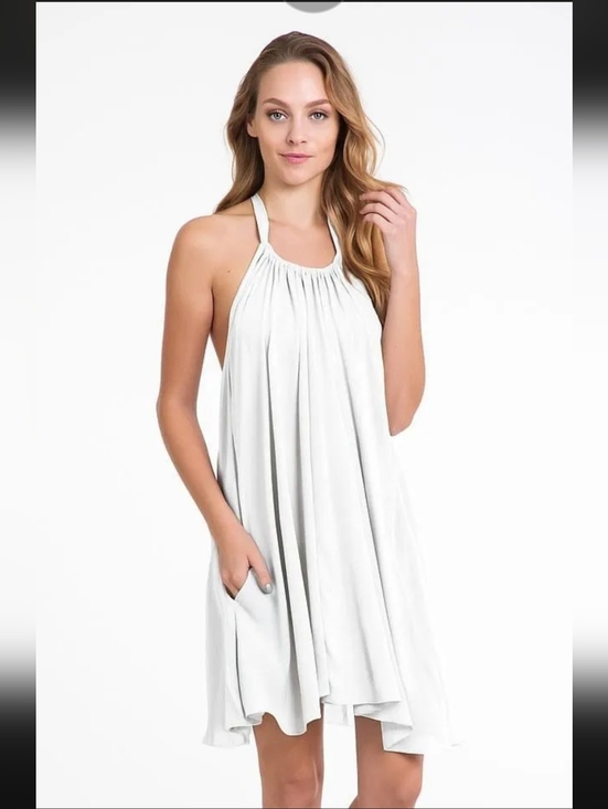 Other - NWT cover up/dress halter mini  in white